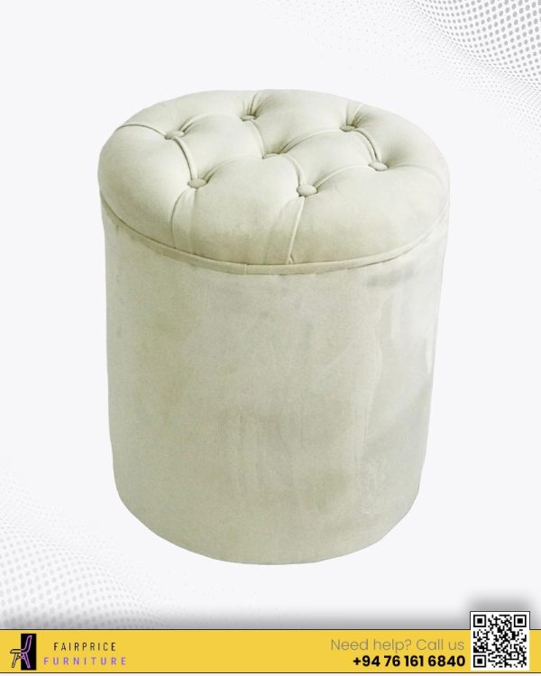 OTTOMANS ROUND - White