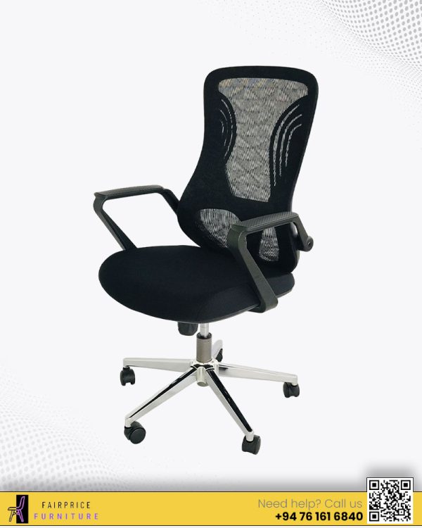 EXECUTIVE MID BACK CHAIR-BLACK OF02-06