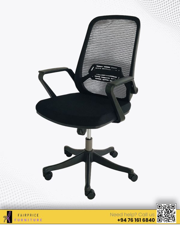 EXECUTIVE MID BACK CHAIR-BLACK OF02-07