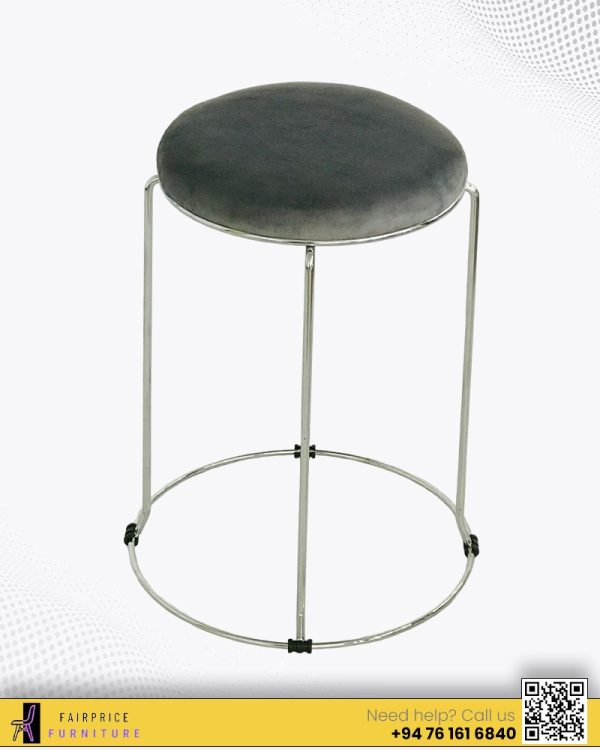 MOGUOBIN VELVET BAR STOOL - Gray