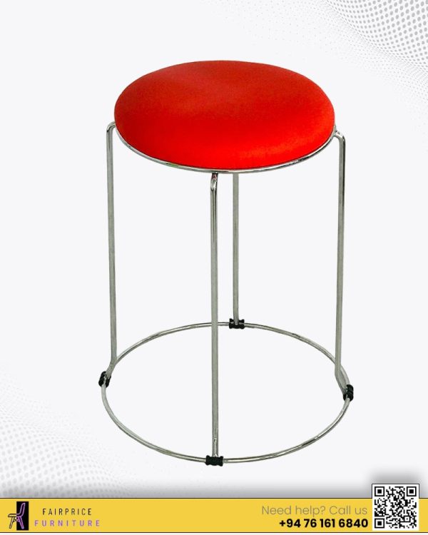 MOGUOBIN VELVET BAR STOOL - Red