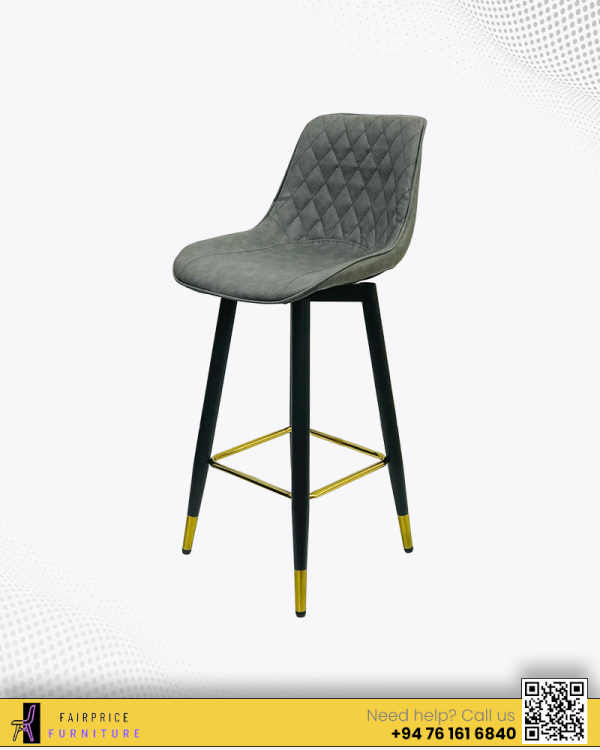 MURRY FOUR LEG BAR STOOL-GRAY