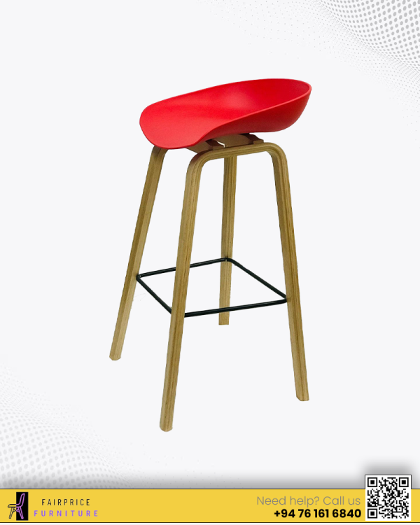 SYDNEY BAR STOOL WOOD-RED