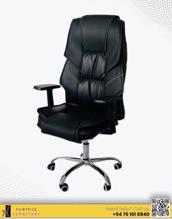 LETHER MANAGER CHAIR-BLACK