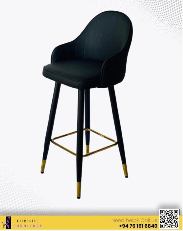 GIZNXBA FOUR LEG BAR STOOL-BLACK