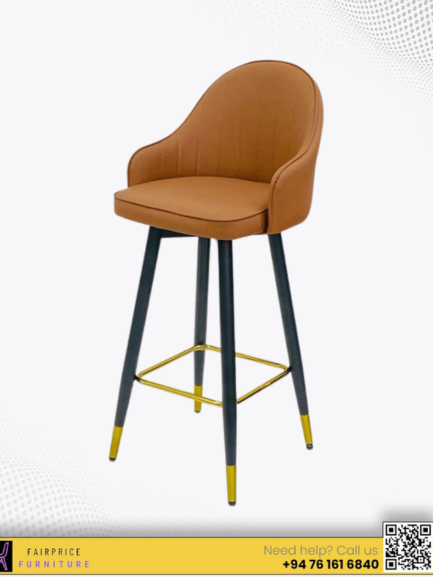 GIZNXBA 360"ROTATABLE FOUR LEG BAR STOOL-COFFE BROWN