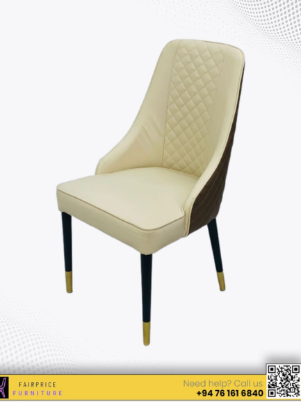 OXFORD LEATHER DINING CHAIR BEIGE
