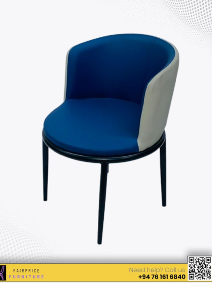 ROUND CAFE CHAIR-GARY&BLUE