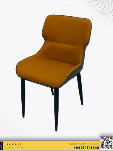 LUCIAN DINING CHAIR ORANGE&GRAY