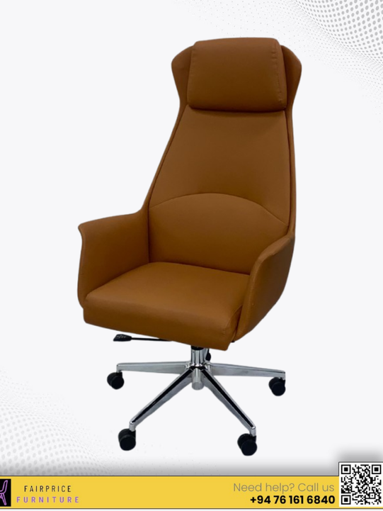 HIGH BACK MANAGER CHAIR LEATHER TAN